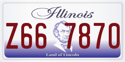 IL license plate Z667870