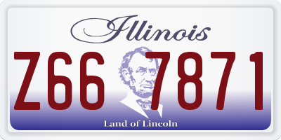IL license plate Z667871