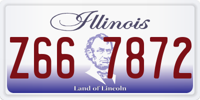 IL license plate Z667872