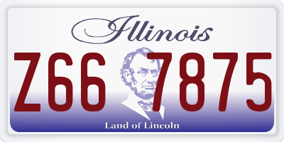 IL license plate Z667875