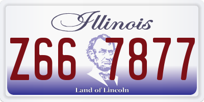 IL license plate Z667877
