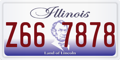 IL license plate Z667878