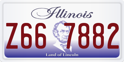 IL license plate Z667882