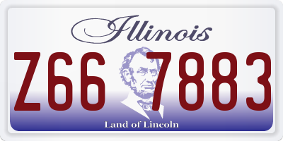 IL license plate Z667883