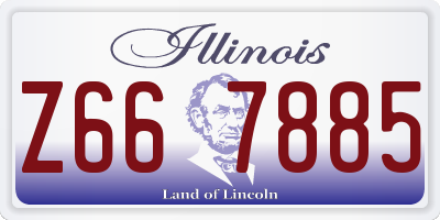 IL license plate Z667885