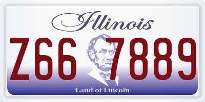 IL license plate Z667889