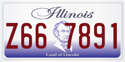 IL license plate Z667891