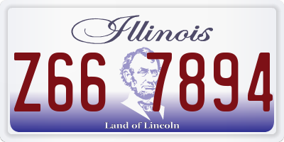 IL license plate Z667894