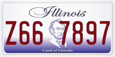 IL license plate Z667897