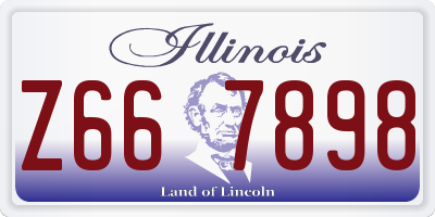 IL license plate Z667898
