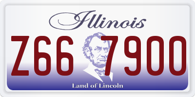 IL license plate Z667900