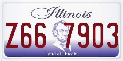 IL license plate Z667903