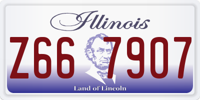 IL license plate Z667907