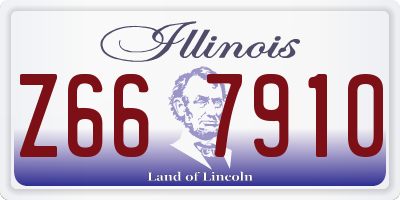 IL license plate Z667910