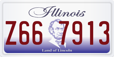 IL license plate Z667913