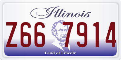 IL license plate Z667914