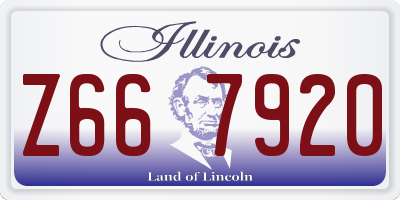 IL license plate Z667920