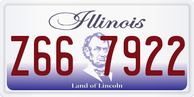 IL license plate Z667922