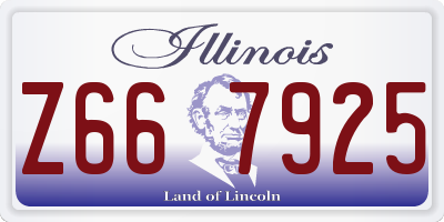 IL license plate Z667925