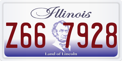 IL license plate Z667928