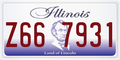 IL license plate Z667931