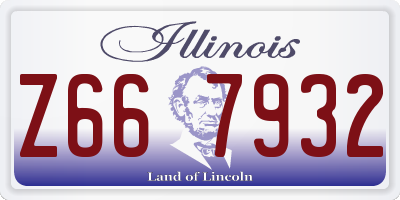IL license plate Z667932