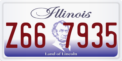 IL license plate Z667935