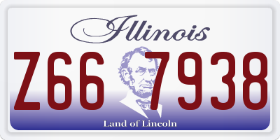 IL license plate Z667938