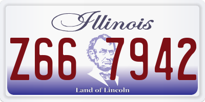 IL license plate Z667942