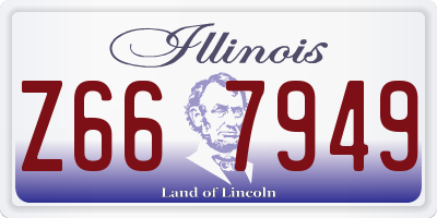 IL license plate Z667949