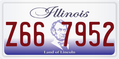 IL license plate Z667952