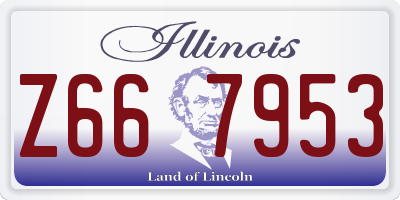 IL license plate Z667953