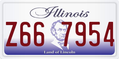 IL license plate Z667954