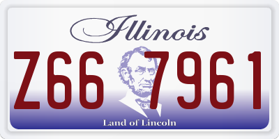 IL license plate Z667961