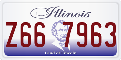 IL license plate Z667963
