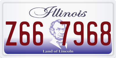 IL license plate Z667968