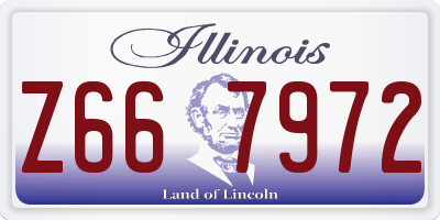 IL license plate Z667972
