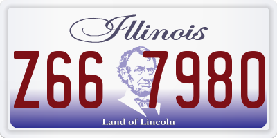 IL license plate Z667980