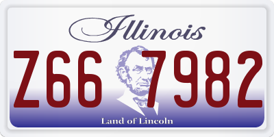 IL license plate Z667982