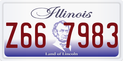 IL license plate Z667983