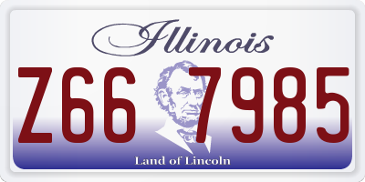 IL license plate Z667985