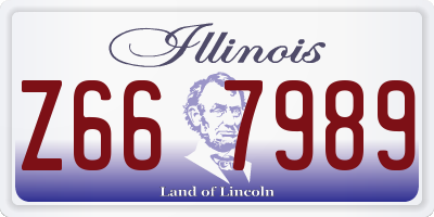 IL license plate Z667989