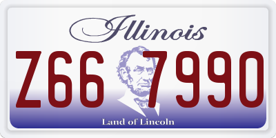 IL license plate Z667990