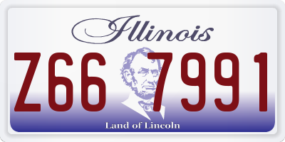 IL license plate Z667991