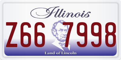 IL license plate Z667998