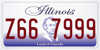 IL license plate Z667999