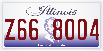 IL license plate Z668004