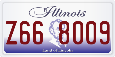 IL license plate Z668009