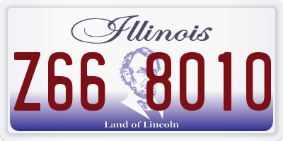 IL license plate Z668010