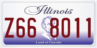 IL license plate Z668011